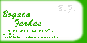 bogata farkas business card